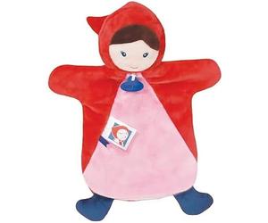 Baby Nat' - Marionnette Conteuse - Petit Chaperon Rouge - 25 cm - BN0746 | Rouge et Rose - Poupée Interactive Douce - Peluche Doudou Éveil pour Enfant - Lavable à 30° - Idée Cadeau Naissance Bébé