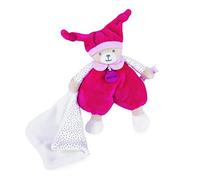 BABY NAT' - Pantin Avec Doudou Brioche 22cm - Pantin Bébé 22 cm Ourson Avec Bonnet Et Doudou Imprimé - Doudou Ourson Bébé Doux Et Facile À Manipuler - Peluche Ourson Bébé - Cadeau Naissance - BN0733