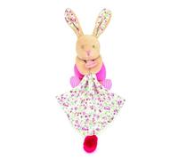 Baby NAT' - Pantin avec Doudou Lapin Poupi Rose 15 cm - Doudou Naissance en Peluche Bébé Fille - Pantin Lapin Réconfortant - Jouet Eveil Bébé Facile à Attraper - Lavable 30° - BN6036