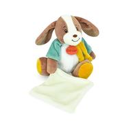 Baby Nat' - Pantin avec Doudou Lucien Le Chien 25 cm - Pantin Doudou 25 cm Bébé Mixte avec Oreilles Souples et Nouettes - Peluche Pantin Bébé Lavable 30° Idée Cadeau Naissance Fille Garçon - BN6027