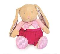 Baby Nat' - Pantin Lapin Poupi Rose 37 cm - Doudou Lapin Naissance en Peluche Bébé Fille - Pantin Bébé Réconfortant - Jouet Eveil Bébé Facile à Attraper - Doudou Poupi Lavable en Machine 30° - BN6113