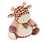 BABY NAT' - Range Pyjama Peluche Bébé Doudou Tikou Girafe 40cm - Range Pyjama Bébé dès la Naissance - Peluche Girafe de Rangement et Compagnon Câlin - Idée Cadeau Naissance Mixte - BN0745