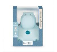 Baby NAT' - Veilleuse Silicone Bébé Lumière Douce Hippopotame Bazile - Bleu - Collection Bazile - Lumière Douce Multicolore - 5 Modes et 8 Couleurs pour la Chambre de Bébé - Rechargeable USB - BN6122