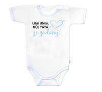 Baby Nellys Body à manches courtes avec texte amusant , Je suis désolé mesdames, mon père est pris, taille 86