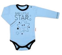 Baby Nellys Body à manches longues, bleu, Baby Little Star, taille 68