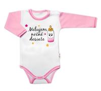 Baby Nellys Body long. manche avec texte amusant, I love night desiate, taille 62, fille