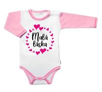 Baby Nellys Body long. manche avec texte amusant , Little Love, taille 80, fille