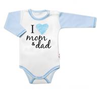 Baby Nellys Body manches longues, I love mom & dad, boy