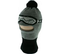 BABY NELLYS Bonnet d'hiver avec pompon - gris avec lunettes
