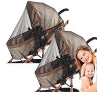 Baby Net, Net For Stroller, Stroller Cover, 2X Full Coverage Breathable Lightweight Sun Protection For Outdoor Camping Strolling Car Travel Backpacking Hiking Balcony