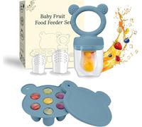 Baby Nibbler-Bpa Free 4m Baby Nibbler Teat + Breast Milk Ice Cream Mould For Preserving Breast Milk-Silicone Fruit Feeder (Blue)