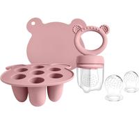 Baby Nibbler-Bpa Free 4m Baby Nibbler Teat + Breast Milk Ice Cream Mould Preservation Breast Milk-Silicone Fruit Feeder (Pink)