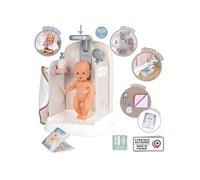 Baby Nurse - Douche - Cape De Bain + Pousse Mousse - Douchette Amovible Et Focntionnel - Pour Poupons Jusqu'A 40 Cm