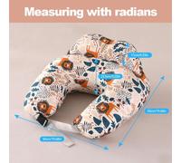 Baby Nursing Pillow,Multi-Function Nursing Pillow With Adjustable Waist Strap And Side Support,Removable 100% Cotton Pillow,Lion Design
