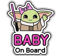 baby on board aufkleber auto (06. Yoda Girl)