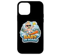 Baby on Board Cute Boy Snowboard Snowboarder Sports d'hiver Coque pour iPhone 12 Mini