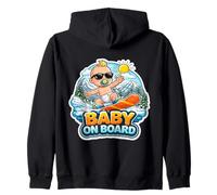 Baby on Board Cute Boy Snowboard Snowboarder Sports d'hiver Sweat à Capuche