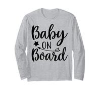 Baby on Board Funny Pregnancy Annonce Party Matching Manche Longue