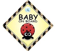 Baby On Board, petit-enfant à bord, panneau pour voiture, coccinelle, Baby on Board, pare-chocs, autocollant pour voiture Panneau, panneau bébéà bord Voiture Unisexe, Baby on Board, Coque, autocollant, autocollant, petit-enfant à bord, bébé Signes