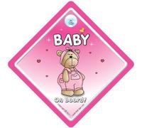 Baby On Board, petit-enfant à bord, panneau pour voiture, Cutie ours rose, panneau bébéà bord, bébéà bord, panneau bébéà bord Voiture