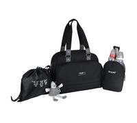 Baby On Board- Sac A Langer - Sac Urban Classic Black - 2 Compartiments A Large Ouverture Zippee - 7 Poches - Sac Repas - Tapis A La