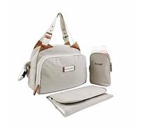 BABY ON BOARD Titou Greige Changing Bag with Changing Mat Included and Modern Style