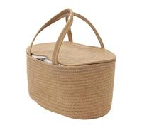 Baby Organizer Basket - Large Capacity Storage Bag, Foldable Nursery, Multi Pocket Diaper Holder, Soft Handle Tote | Changing Table Organizer For Travel Car Bathroom Bedside Picnic Parent