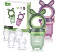 Baby Pacifier/Baby Feeding Teat/Fruit Nipple/Baby Nibbler Teether/Appetizing Baby Teething Toy,Bpa Free (Pack Of 2) Green