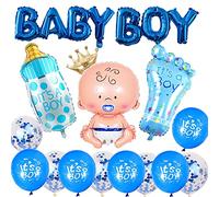 Baby Party Déco garçon, Baby Shower Décoratione garçon, It's A Boy Ballons bleus, Baby Shower Party Déco, XXL ballons en plastique comme cadeau pour la naissance d'un garçon
