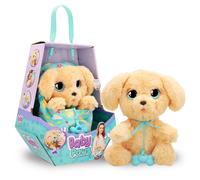 IMC Toys Peluche interactive Baby Paws Labrador - Sons, yeux qui s'ouvrent et se ferment, sac, 3+