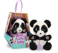 Baby Paws Panda Peluche Interactive Panda avec Sons Qui Ouvre et Ferme Les Yeux, avec Un Sac pour Le Transporter Enfants de 3 Ans et Plus