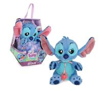 BABY PAWS Stitch, Bébé en Peluche Interactif avec des Sons Qui Ouvre et Ferme Les Yeux et Comprend Un Sac à Langer, Jouet Cadeau pour Enfants de 3 Ans et Plus