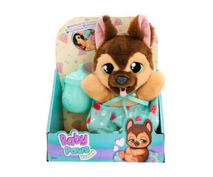 BABY PAWS Yummy Berger Allemand, Chiot sur Roulette Dont Le Ventre gonfle Quand on Lui Donne à Manger et se dégonfle Lorsque Vous Le Mettez la tétine, Jouet Cadeau pour Enfants à partir de 18 Mois