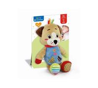 Clementoni Baby Peluche Pete Le Chiot -Jouet D'Apprentisage Sensoriels, Enfants 0 Mois