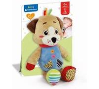 Clementoni Baby Peluche Pete Le Chiot -Jouet D'Apprentisage Sensoriels, Enfants 0 Mois