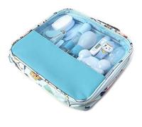 Baby Pflege Set Avec Nasenaspirator, Thermomètre, Nagelschere Et Plus - Compact Et Style En Bleu