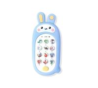 Baby Phone, Le téléphone à comptines et berçeuses, Jouet d'éveil Musical interactif et chansons éducatives pour bébé de 6 9 12 24 Mois, Cadeau 1 2 3 Ans Fille Garcon, Le Lapin Dentition (Bleu)