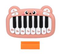 Baby Piano Toy Pocket Sized Battery Powered Toddler Piano Keyboard Musical Toy with Realistic Sound (Brown)