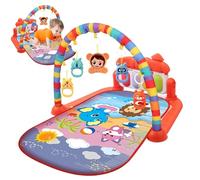 Baby Play Mat, 76x56cm Cartoon Animals Pattern Baby Gym Playmat With Rattle Pendants & Piano Musical Learning Toy pour les nouveau-nés 0+ mois (style 3)