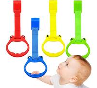 Baby PlayPen Poignées - Anneaux de soutien du nourrisson, Aide à la poignée des | Traineur de saisie de dessins animés sécurisé, outils ergonomiques réglables + booster de marche précoce pour