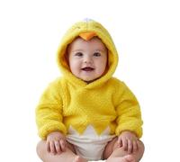 Baby Plush Rooster Chicken Kids Loveable Costume - Combinaison d'hiver Bébé Grenouillère avec Capuche Beautiful Dress Up Set for Role Play Robe pour Bébé Animal pour Carnaval, Cosplay Et Fêtes