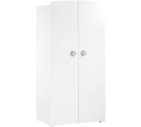 BABY PRICE Armoire chambre bébé 2 portes - Boutons étoile gris - New Basic Blanc G