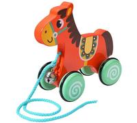 Baby Pull Toy Wooden Pull Toy avec Bell & Non-Slip Wheel Interactive Duck Toy pour Les Enfants de 1 à 3 Ans développe des compétences de Coordination Balance de Mobilité et de la Main