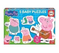 Educa - Lot de 5 Puzzles progressifs bébé Peppa Pig pour Enfants de 3 à 5 pièces. Recommandé pour Les 2 Ans et Plus (20319)