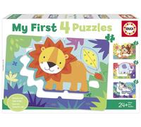 Baby Puzzles Mes Premiers Puzzles Progressifs - Animaux De La Jungle (5-6-7-8 Pcs)
