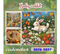 Baby rabbit Calendar 2026-2027: 18 Month Planner To Keep You On Track from Sep 2026 to Dec 2027,Square 8.5 x 8.5 Inches Gift For Organizing & Planning