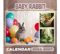 Baby rabbit Calendar 2026-2027: 18 Month Planner To Keep You On Track from Sep 2026 to Dec 2027,Square 8.5 x 8.5 Inches Gift For Organizing & Planning