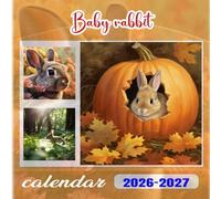 Baby rabbit Calendar 2026-2027: 18 Month Planner To Keep You On Track from Sep 2026 to Dec 2027,Square 8.5 x 8.5 Inches Gift For Organizing & Planning