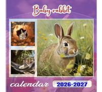 Baby rabbit Calendar 2026-2027: 18 Month Planner To Keep You On Track from Sep 2026 to Dec 2027,Square 8.5 x 8.5 Inches Gift For Organizing & Planning