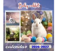 Baby rabbit Calendar 2026-2027: 18 Month Planner To Keep You On Track from Sep 2026 to Dec 2027,Square 8.5 x 8.5 Inches Gift For Organizing & Planning